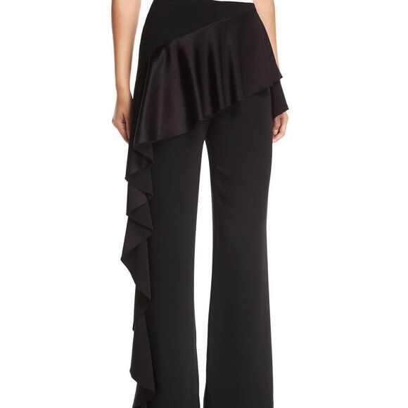 CINQ À SEPT Vykan Ruffled Black Pants Size 2 NWT